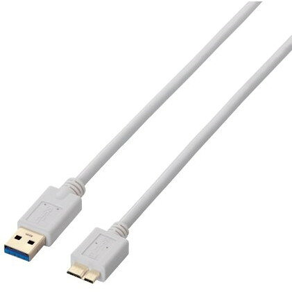 ELECOM USB3-AMB10WH USB3.0ケーブル/A-microBタイプ/スタンダード/1m/ホワイト