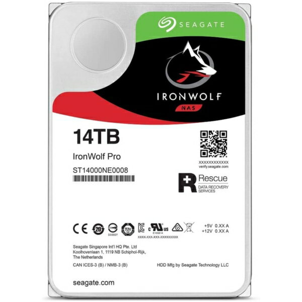 Seagate ST14000NE0008 IronWolf Pro [内蔵HDD 3.5インチ /14TB]