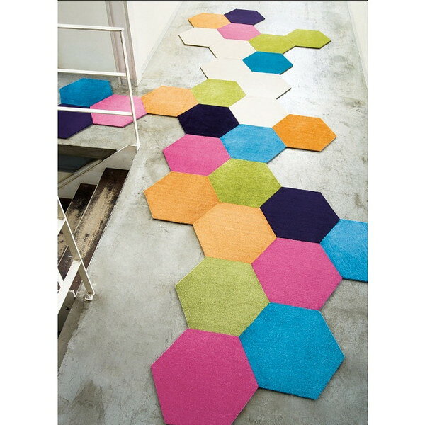 スミノエ ホームタイルカーペット ダークパープル R-5006 ロッカク 50×50cm 4枚入 13130919 メーカー直送 新生活