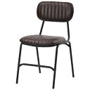 Rattan World RLC320DB ダイニングチェア 4色から選べるレザー インダストリアル ダークブラウン メーカー直送(3)