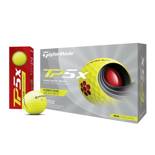 テーラーメイド TP5X ゴルフボール 2021年モデル 1ダース(12個入り) イエロー  アウトレット エクプラ特割 エクプラ特選