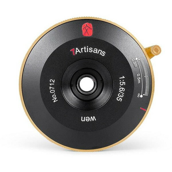 【エントリーでP5倍!20日20:00-27日1:59】 七工匠 3556LMBG ブラック×ゴールド 7Artisans 35mm F5.6 [..