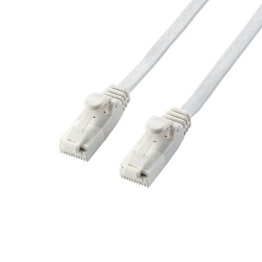 ELECOM LD-GFAT/WH100 LANケーブル Cat6A ツメが折れない フラット 10m ホワイト ELECOM LD-GFAT/WH100 LANケーブル Cat6A ツメが折れない フラット 10m ホワイト
