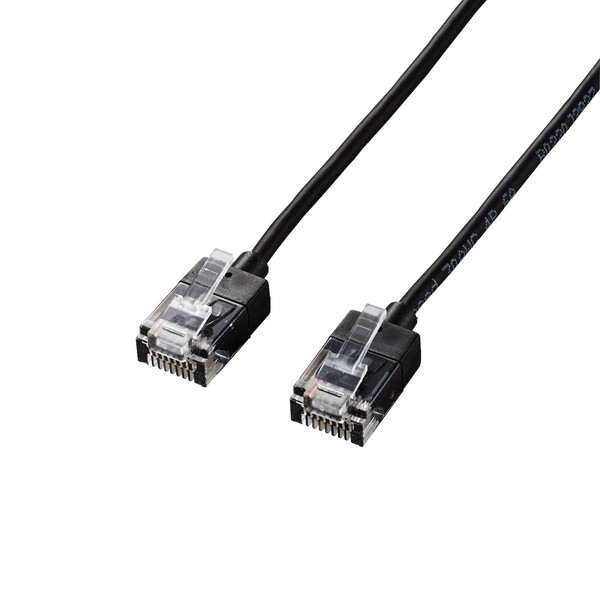 商品説明★ 高速光通信に最適な10ギガビットイーサネットの「10GBASE-T」に対応したカテゴリー6A準拠LANケーブルです。★ カテゴリー6の2倍である500MHzまでの高周波帯域まで対応しており、ノイズ干渉にも強く、高速で安定したネットワーク環境を実現します。★ 1000BASE-TX/1000BASE-T/100BASE-Tといった環境でも安定したデータ転送速度を確保します。★ 狭い場所などでの配線に最適な、直径わずか3.0mmの超スリムケーブルを採用しています。★ 十字介在をなくしたツイストペア(ヨリ対線)仕様なので、柔らかく取り回しが簡単で、狭い場所での敷設も容易です。★ 従来品から約40%コンパクトになった新設計のショートコネクタを採用しています。※LD-GPAシリーズ対比★ 隣接するポートに干渉することが無く出っ張りも気にならない、スリムかつコンパクトなコネクタです。★ EUの「RoHS指令(電気・電子機器に対する特定有害物質の使用制限)」に準拠(10物質)した、環境にやさしい製品です。スペック* 伝送速度：10Gbps* インターフェイス：RJ-45コネクター* 環境配慮事項：EU RoHS指令準拠(10物質)* 規格：Cat6A準拠(10GBASE-T/1000BASE-TX/1000BASE-T/100BASE-TX/10BASE-Tに準拠)* 伝送帯域：500MHz* ケーブル長：3m* 結線方式：ストレート結線* ヨリ対芯線(ツイストペアケーブル)：○* シールド：×(UTP/無し)* 外部シース(被膜)材質：PVC* 導体構成：ヨリ線(30AWG)* コネクタ有無：両端コネクター付* スリムコネクタ：○* パッケージ形態：アルミ箔袋+ステッカー* ケーブル太さ：3.0mm* 芯数：8芯* モールド加工コネクタ：○* 生産国：中国