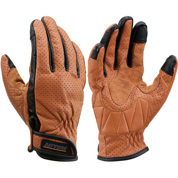 デイトナ D18906 HBG-129 グローブ XLサイズ ブラウン カウレザー パンチングメッシュ タッチパネル対応