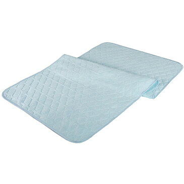 西川 CM01101000B クールタッチ 敷きパッド シングル 100×205cm ブルー 接触冷感 ひんやり 4隅ゴム付き 着脱簡単 冷感寝具特集