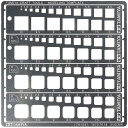 タミヤ 74156 モデリングテンプレート (正方形 1~10mm)