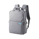 ELECOM DGB-S043GY カメラバッグ リュック オフトコ off toco 2way 撥水加工 ワンタッチ開閉 14インチPC収納 ペットボトルバン...