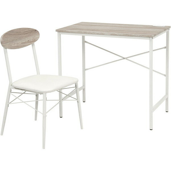 萩原 LDC-4698WH デスクチェアセット ホワイト メーカー直送