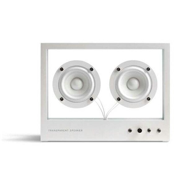 【5/15限定！エントリー＆抽選で最大100%Pバック】 TRANSPARENT SPEAKER SMALL Bluetoothスピーカー ホワイト ステレオ TRANSPARENT SOUND デザイン インテリア TPS-02 強化ガラスパネル サスティナブル 新生活