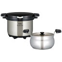 サーモス シャトルシェフ 真空保温調理器 3.0L クリアステンレス 3〜5人用 おしゃれ 保温調理 省エネ 時短 IH対応(200V)クッキングブック付き K...