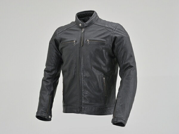 乐天商城 - デイトナ D23705 DL-006 カフェライダースジャケット 2XLサイズ(メンズ) ブラック バイク用 レザー ジャケット