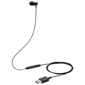 ELECOM HS-KD06UBK イヤホン 子供用 片耳 有線 マイク付 高耐久 USB 低音量仕様 ミュートスイッチ付 オンライン学習 ブラック販売