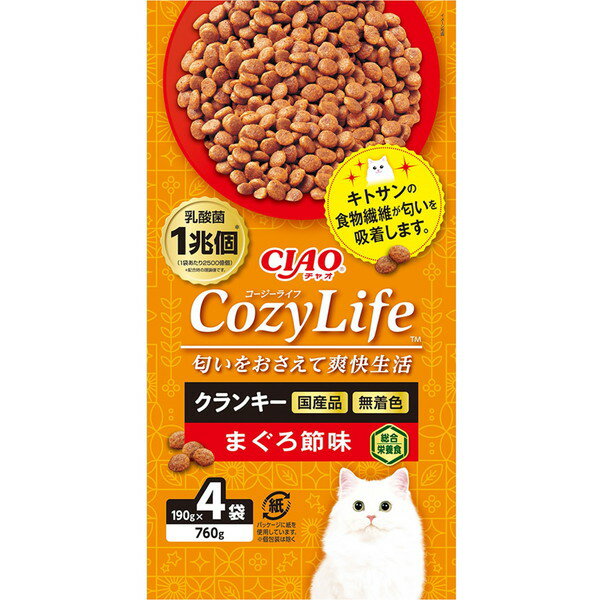 いなばペットフード CIAO Cozy Life クランキー まぐろ節味 190g×4袋