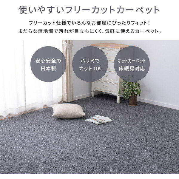 カーペット ラグ 日本製 ペット 平織 江戸間...の紹介画像2
