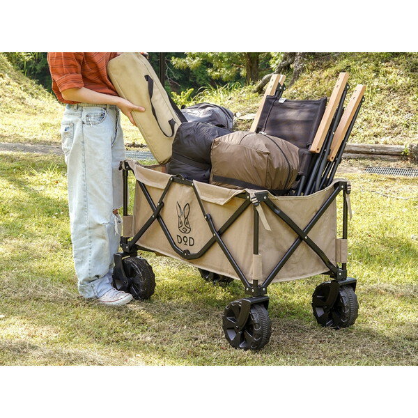 キャリー ワゴン カート ディーオーディー DOD フォールディングキャリーワゴン C2-46T ベージュ 送料無料 アウトドア キャリー ワゴン カート ディーオーディー DOD フォールディングキャリーワゴン C2-46T ベージュ 送料無料 アウトドア