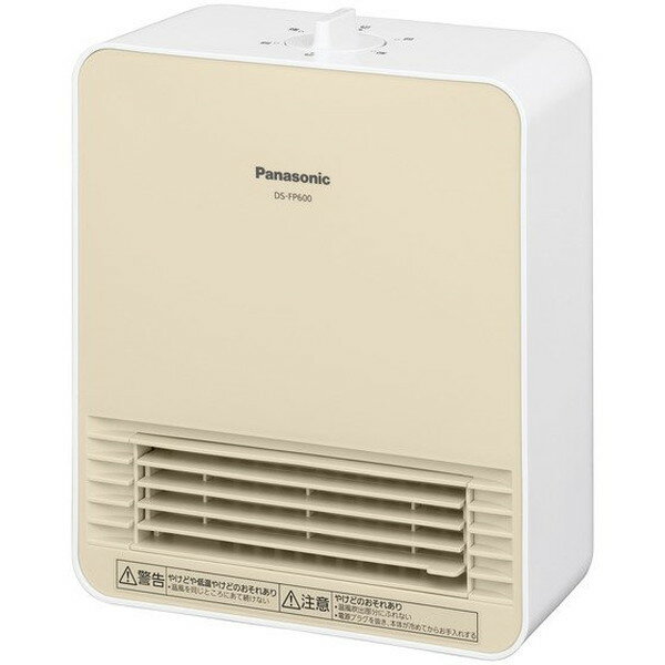 Panasonic 電気ファンヒーター 600W ポッカレット DS-FP600-W ホワイト