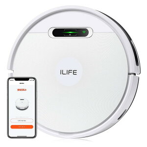 【正規販売店】ILIFE アイライフ V3s Max ホワイト ロボット掃除機 強力吸引 お掃除ロボット ダストボックス Wi-Fi対応 水拭き対応 一台二役 自動充電 落下防止 スケジュール予約 床下 薄型 静音簡単操作 アプリ連動 新生活