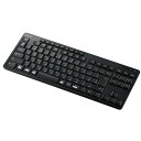 【エントリーでP5倍!20日20:00-27日1:59】 ELECOM TK-FDM115SKTBK ブラック [無線静音コンパクトキーボード (日本語配列92...