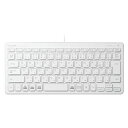 【エントリーでP5倍!20日20:00-27日1:59】 ELECOM TK-FCP096WH 有線ミニキーボード パンタグラフ式 薄型 ホワイト メーカー直送...