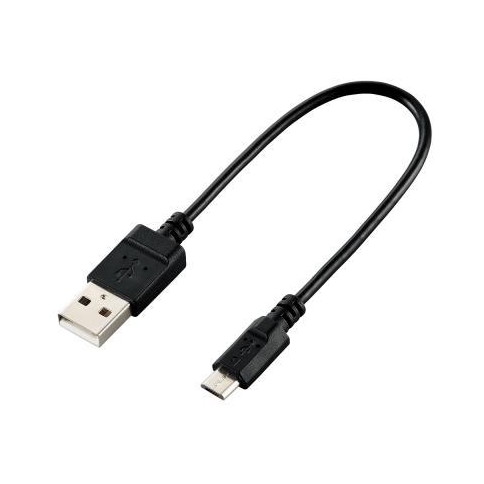 ELECOM U2C-JAMB015BK microUSBケーブル USB2.0 エコパッケージ 0.15m ブラック