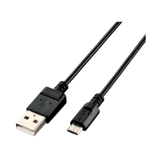 ELECOM U2C-JAMB03BK microUSBケーブル USB2.0 エコパッケージ 0.3m ブラック