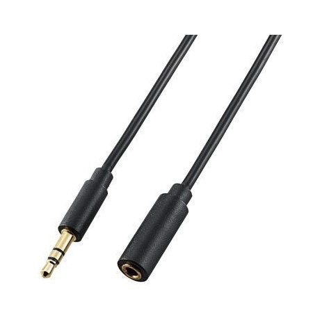ELECOM DH-MPJN30 AVケーブル オーディオ用延長ケーブル 3.5φメス-3.5φオス ブラック 3.0m