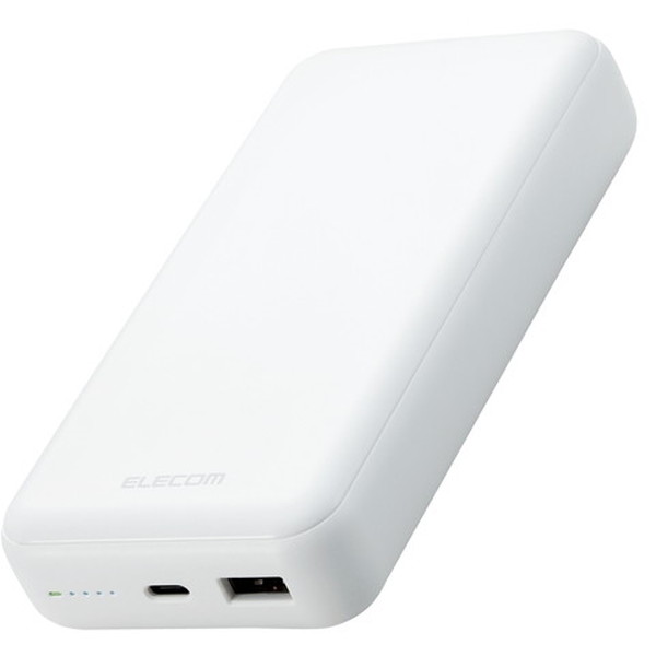 ELECOM DE-C34-20000WH ХХåƥ꡼ 2 (USBA Type-C) 20000mAh PD ޤ 20W PSEŬ ۥ磻 ᡼ľ 