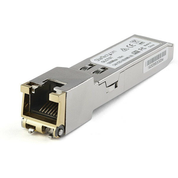 StarTech SFP1GEFEETST シルバー SFPモジュール Juniper製SFP-1GE-FE-E-T互換 10/100/1000Base-TX準拠光トランシーバ