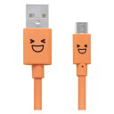 ELECOM MPA-FAMB2U12CDR 特販・通販専用 microUSBケーブル 2A出力 1.2m カラフル オレンジ