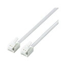 ELECOM MJ-T20WH モジュラーケーブル 爪折れ防止 20m ホワイト