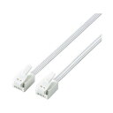 ELECOM MJ-T2WH モジュラーケーブル 爪折れ防止 2.0m ホワイト