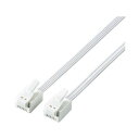 ELECOM MJ-T5WH モジュラーケーブル 爪折れ防止 5.0m ホワイト