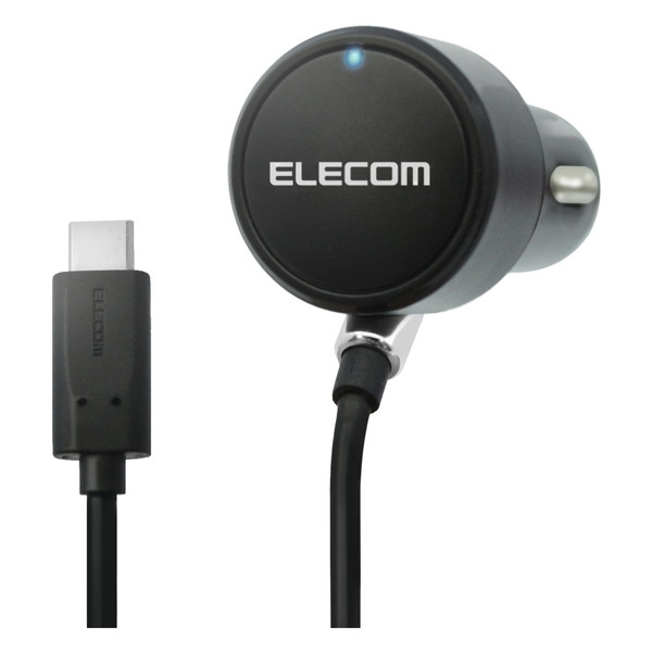 ELECOM MPA-CCC03BK シガーチャージャー Type-C ストレートタイプ 1m 2.4A ブラック