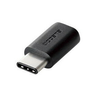 乐天商城 - ELECOM TB-MBFCMADBK タブレット用変換アダプタ typeC-microBメス USB2.0 ブラック