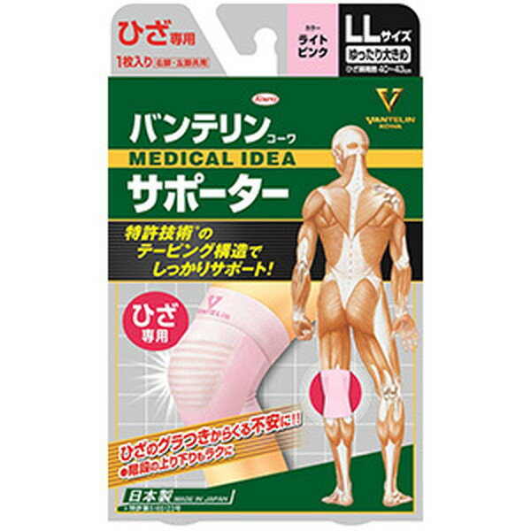 商品説明★ U字型テーピング構造、スリットニット構造、機能を安定させるアンカー構造が、ひざのブレを抑制し、日常の動作をしっかりサポート。★ 使用方法・Vマークの方から脚を通してください。・U字型編みが、ひざの皿を下から支えるような位置に合わせ、脚を伸ばした状態で、たるみがないように調整してください。※次の人は使用しないでください (1) 捻挫、骨折、靭帯損傷等で患部に腫れ・強い痛み等の異常がある人。 (2) 末梢血行障害がある又はあると思われる人。 (3) 着用部位に、傷、はれもの、湿疹等の異常がある人。 (4) 慢性皮膚炎や、化繊・ゴム素材によるアレルギー体質の人。※指定の部位以外には使用しないでください※サイズの合わないものは使用しないでください※就寝中には使用しないでくださいスペック* サイズ：180×110×28* 重量：41g* 素材：ナイロン、ポリウレタン