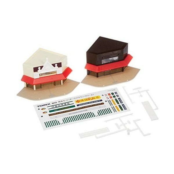 トミーテック 4215 角店セット(ダークブラウン・クリーム)