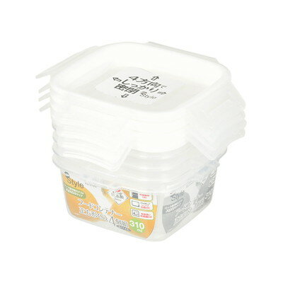 楽天総合通販PREMOA 楽天市場店パール金属 LD-26 NEW Styleフードコンテナ正方形S4個組 ホワイト