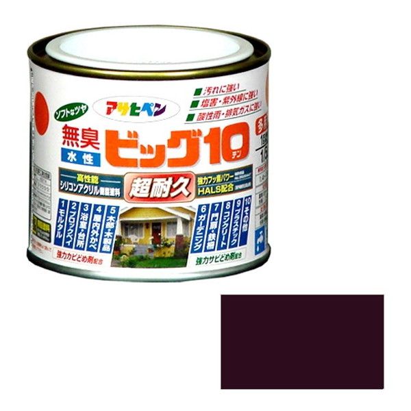商品説明★ 特殊フッ素樹脂、反応硬化型シリコン変性アクリル樹脂、紫外線防止材(HALS)の相乗効果により、汚れにくく、耐久性に優れた高性能塗料 サビドメ剤・防カビ剤を配合していますので、長期間サビやカビの発生を防ぎます。 いやな臭いのしない無臭タイプで、一回塗りで仕上がります。スペック* 規格: 1/5L* カラー: 241チョコレート色* 重量: 300g