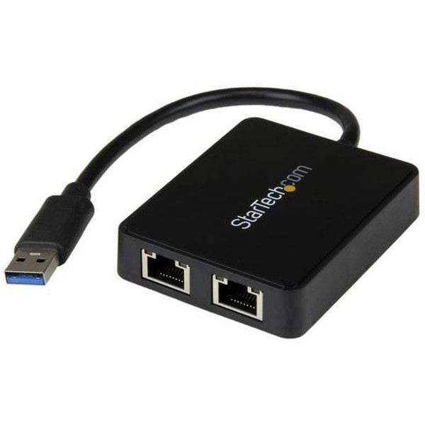 StarTech USB32000SPT ubN [USB 3.0LLANϊA_v^ 2|[gMKrbgΉ USB|[g x1t] [J[