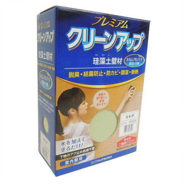 商品説明★ 水を混ぜて使用する高性能の珪藻土壁材。スペック* 商品サイズ：H275×W190×D90mm* 内容量：3kg* 容器込重量：3.14kg* 施工面積：2.5〜3.3m2(下地の種類によって異なります。)
