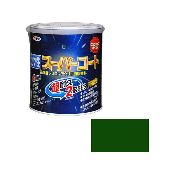 アサヒペン AP 水性スーパーコート 1.6L 緑