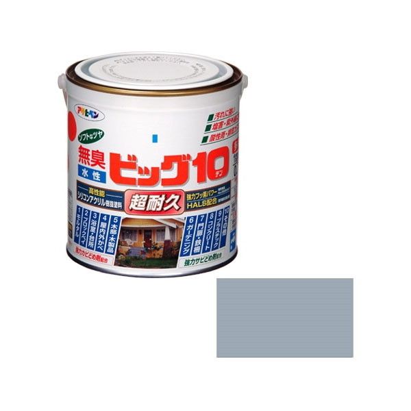 商品説明★ 特殊フッ素樹脂、反応硬化型シリコン変性アクリル樹脂、紫外線防止材(HALS)の相乗効果により、汚れにくく、耐久性に優れた高性能塗料★ サビドメ剤・防カビ剤を配合していますので、長期間サビやカビの発生を防ぎます。★ いやな臭いのしない無臭タイプで、一回塗りで仕上がります。スペック* 規格：0.7L* カラー：224ブルーグレー* 重量：1000g