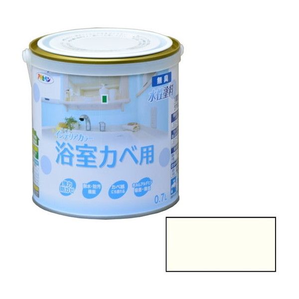 Rakuten - アサヒペン AP New水性インテリア浴室カベ0.7L ミルキーホワイト