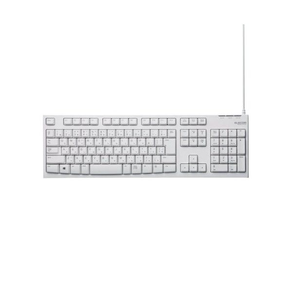ELECOM TK-FCM062WH ホワイト [USB接続 スタンダードキーボード]
