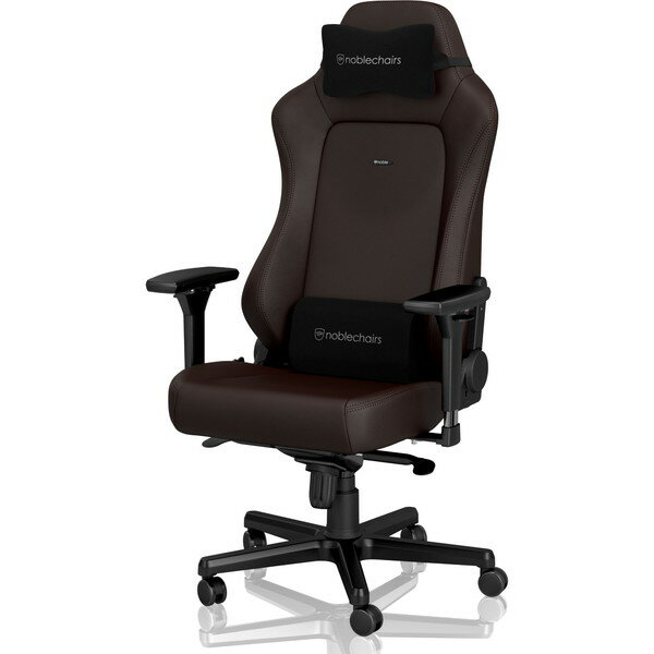 ゲーミングチェア オフィスチェア HERO JAVA EDITION マットブラウン 茶色 ヒーロー ジャワエディション リクライニング/ロッキング noblechairs NBL-HRO-PU-JED-SGL 高機能レザー 長時間作業 テレワーク eスポーツ