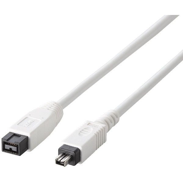 Iee1394 Cable - ELECOM IE-941WH [FireWireケーブル 9ピン-4ピン/1m]