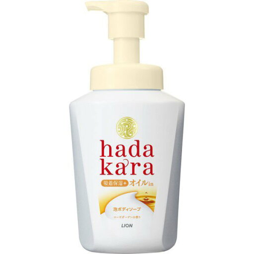 hadakara ハダカラ ボディソープ 泡で出てくるオイルインタイプ ローズガーデンの香り 本体 530ml ライオン hadakara ハダカラ ボディソープ 泡で出てくるオイルインタイプ ローズガーデンの香り 本体 530ml ライオン