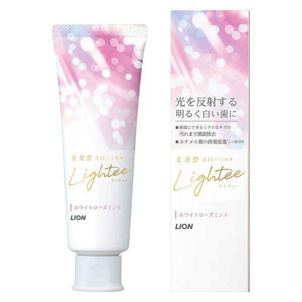 Lightee ライティー ハミガキ ホワイトローズミント 100g ライオン