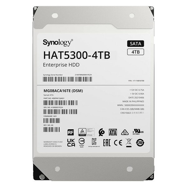 Synology HAT5300-4T [3.5¢HDD (4TBSATA 6Gb/s7200rpm)]